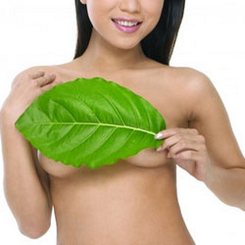 девушка с листком