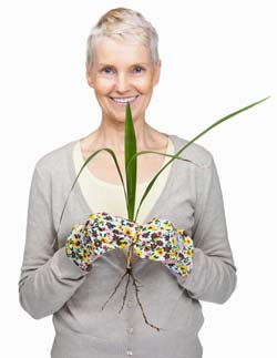 женщина с растением