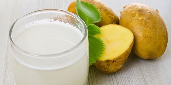 Сок сырого картофеля используют для примочек