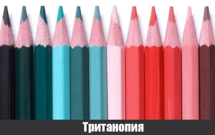 Как видит человек синий цвет при тританопии