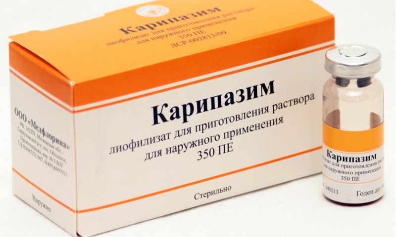 Лечебные свойства Карипазима проявляются при проведении фоно- и электрофореза, т. е. при введении глубоко (инъекции недопустимы)